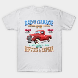 Dad's Garage Classic Car Racing Hot Rod Novelty Gift T-Shirt